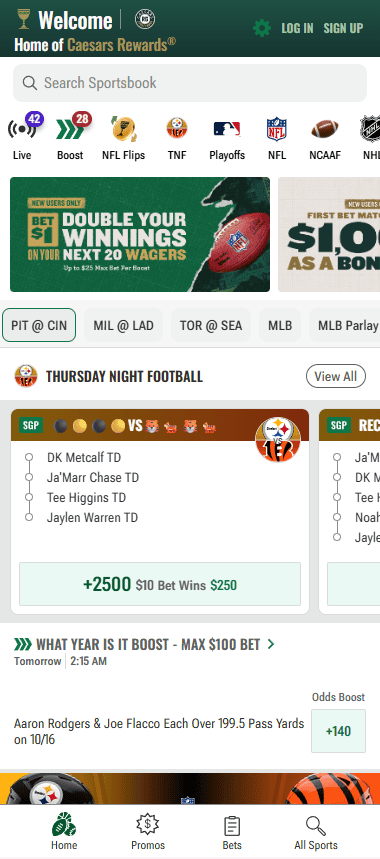 Betting sites NY: Caesars sportsbook